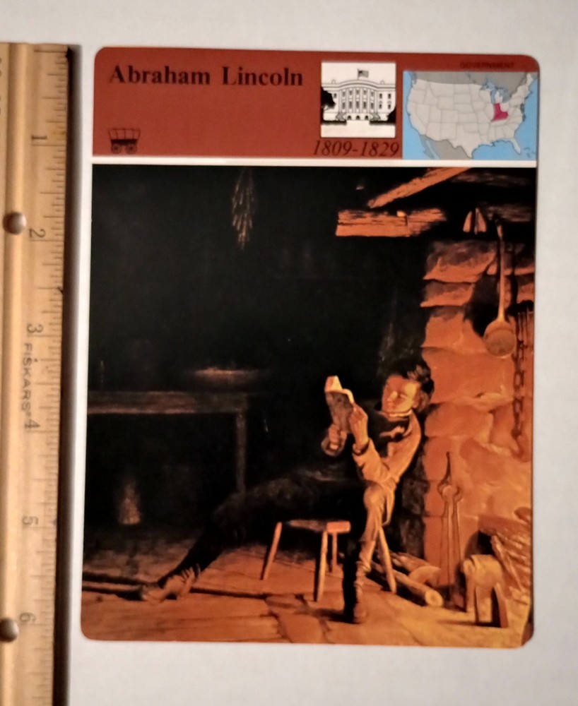 1979 Panarizon President Abraham Lincoln The Log Cabin Days Large Card Vintage