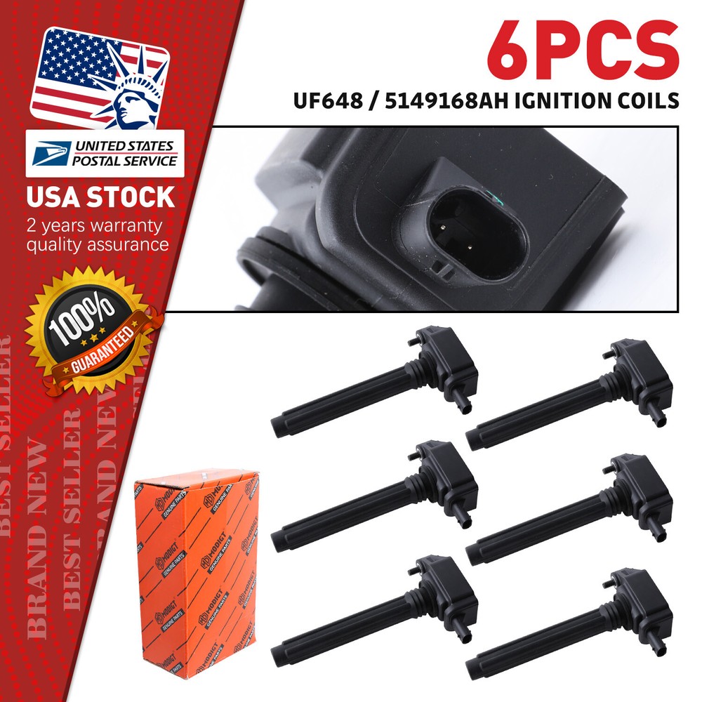 High Performance 6x Ignition Coils for Dodge Chrysler Jeep Ram VW 3.6L V6 UF648
