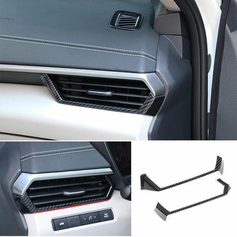 Carbon Fiber Dash L&R AC Air Outlet Vent Trim For Nissan Altima Teana 2019-2023