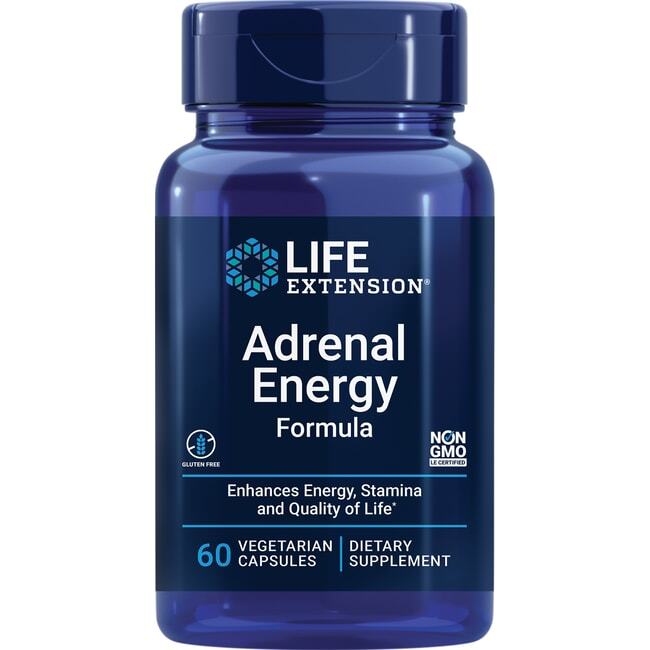 Life Extension Adrenal Energy Support 60 Vegan Capsules