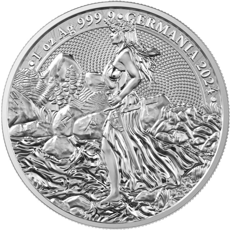 2024 Germania Mint Lady Germania 1 oz Silver BU Coin