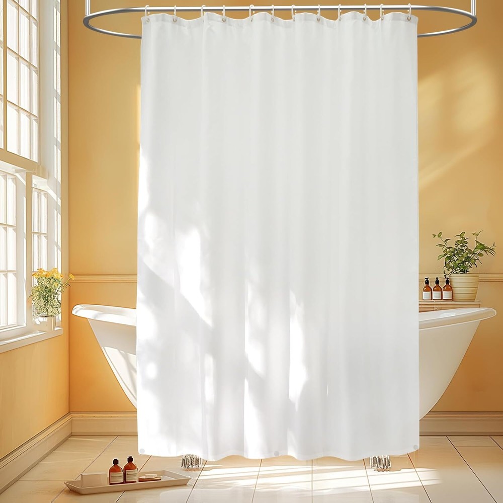 Waterproof Fabric Shower Curtain Liner with 3 72