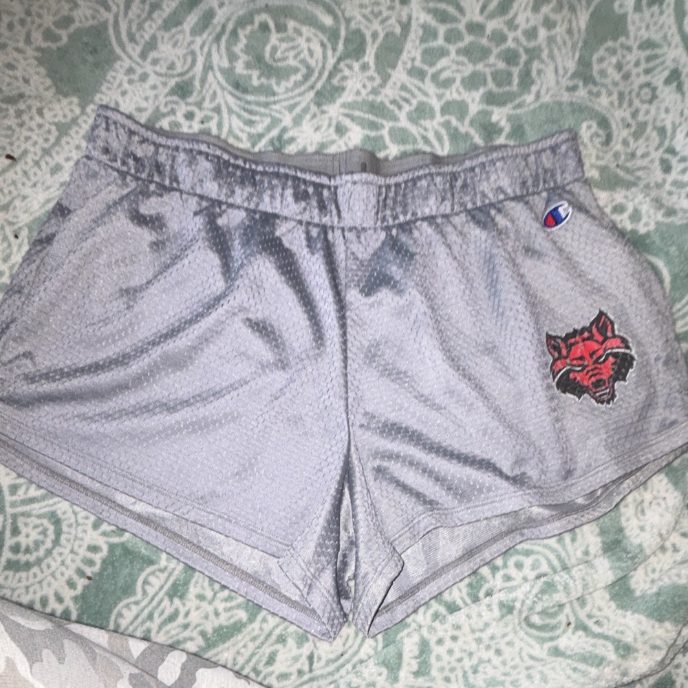 Champion Men's Gray Mesh Athletic Shorts Size S Breathable Elastic Waist