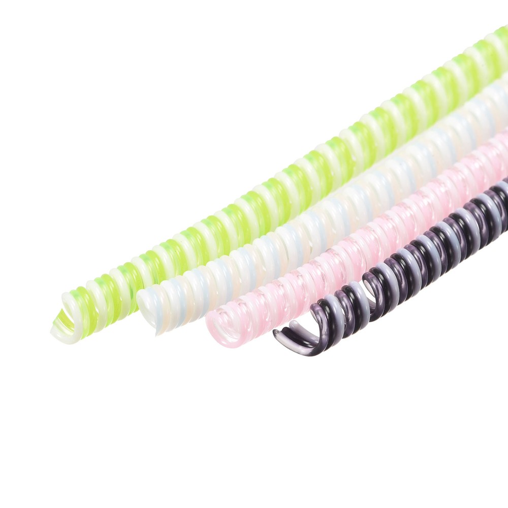 Flexible 3mm 4mm Spiral Cable Organizer 1.4M in Pink White Green Black  