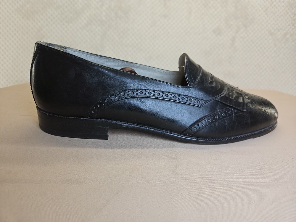 Florsheim Barletta Blk Penny Loafers With Kiltie Made In Italy Men's Sz 9.5 EEE