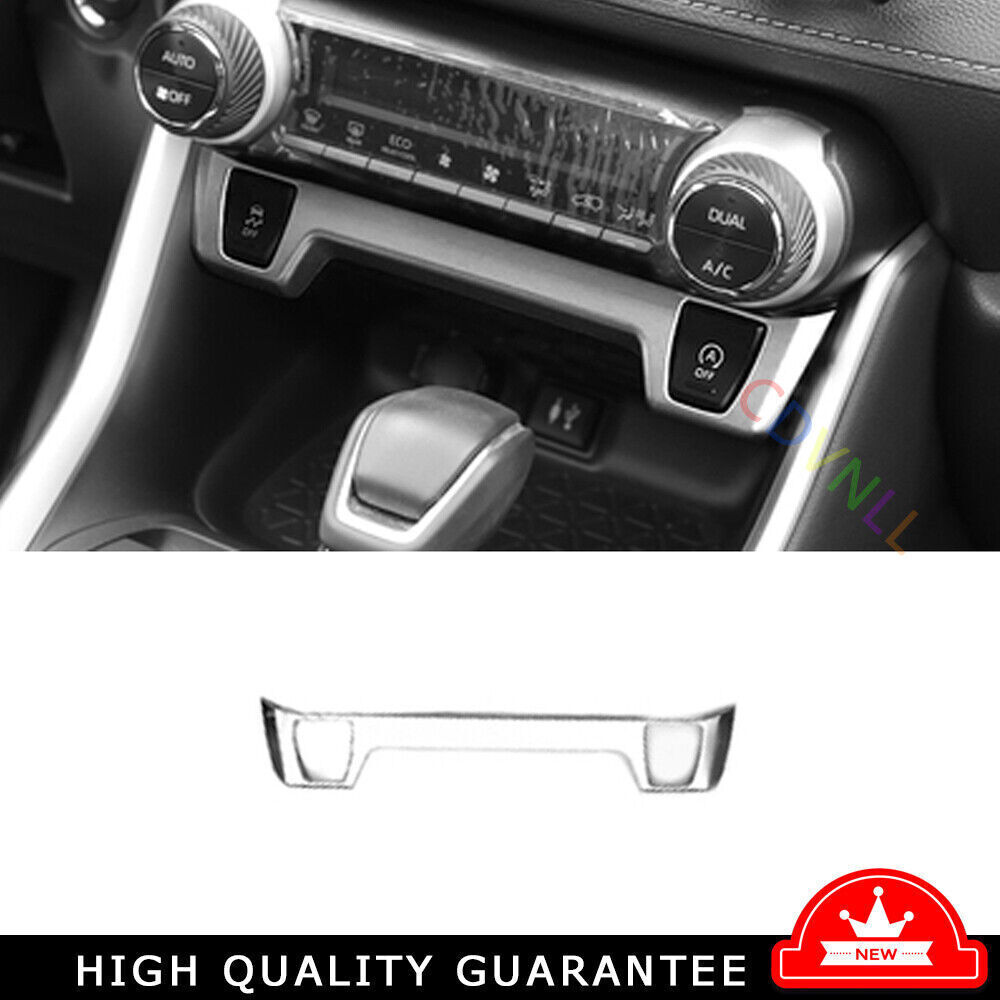 Central Console AC Switch Panel Trim For Toyota RAV4 2020-2024 Silver Titanium