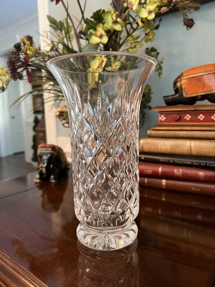 Vintage Waterford Crystal 8.5 Inch Flared Pedestal Vase with Footed Base