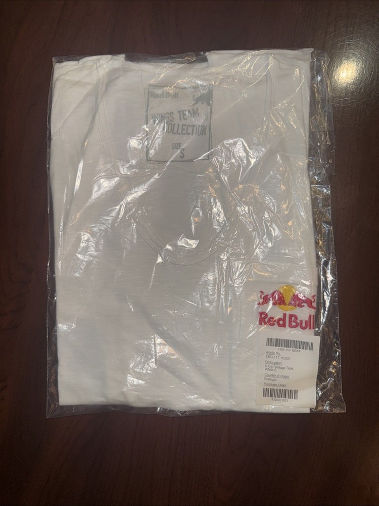 Red Bull Womens Tank Top White with Pocket Logo Size Small