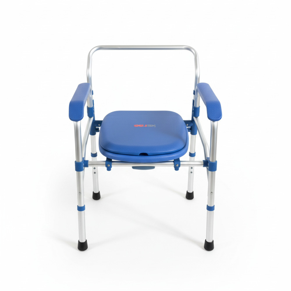 Commode Chair, Foggy Finish Aluminum Frame (KMB895B02LY)