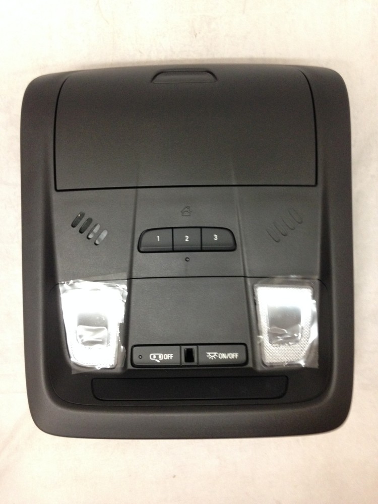 Acadia overhead console w/ HomeLink garage door opener, storage. Jet Black-image