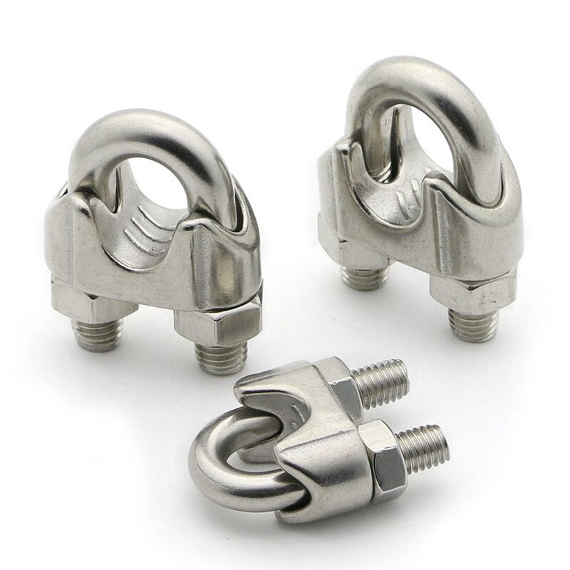 M2-M32 Stainless Steel 304 Wire Rope Cable Fixing clamp U bolt Grips Clips Clamp
