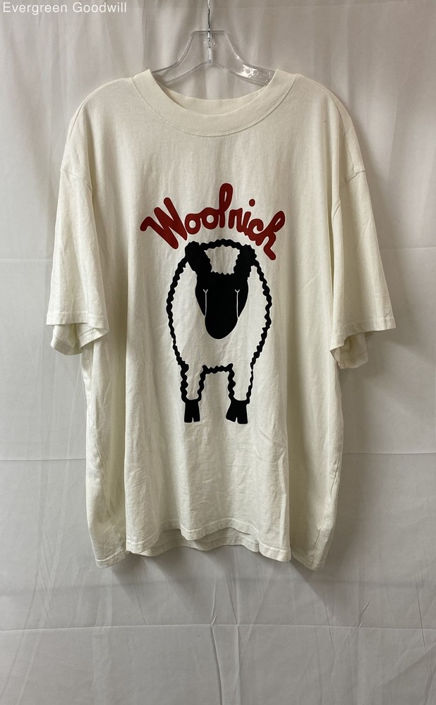 Woolrich Men's Ivory Sheep Graphic Print Short Sleeve T-Shirt Size XXL