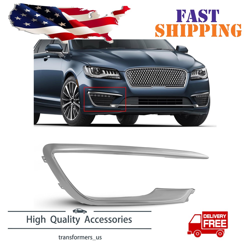 For 2017-2020 Lincoln MKZ Front Passenger Side Grille Trim Chrome HP5Z15266AA US
