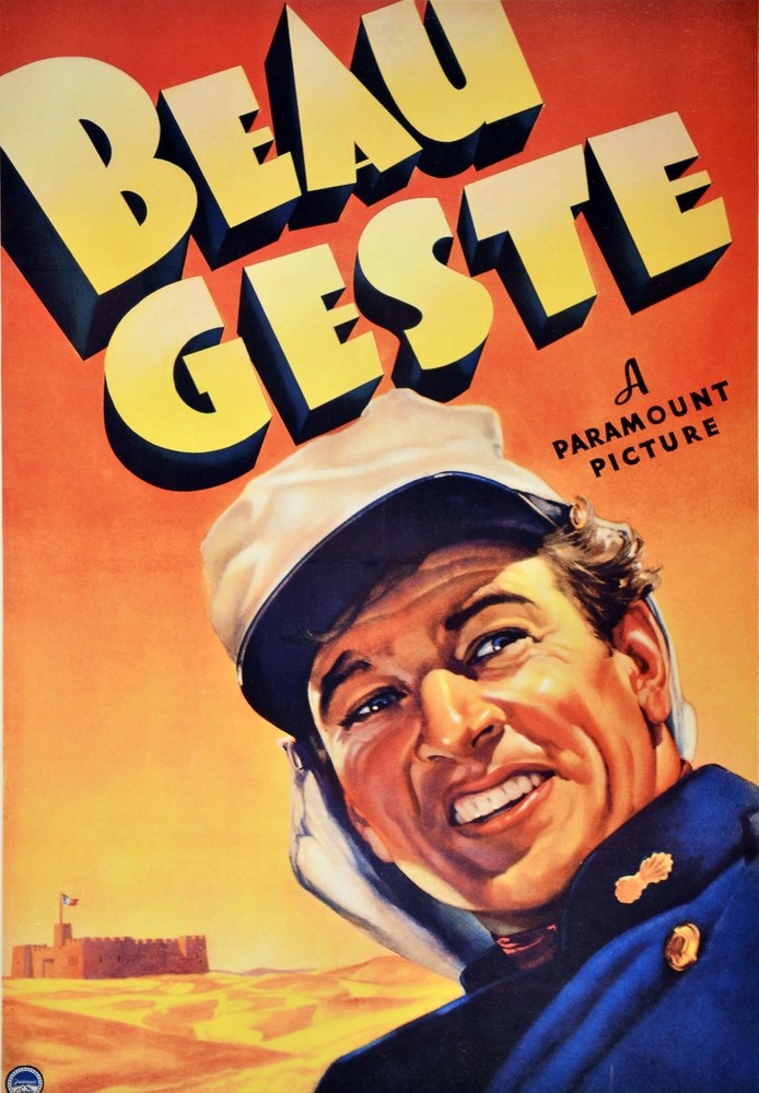 Beau Geste a paramount Movie Decorative Poster. Home Graphic Art Design. 4167