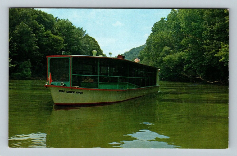 Mammoth Cave KY-Kentucky Nat'l Park, Green River Tour Boat Vintage Postcard