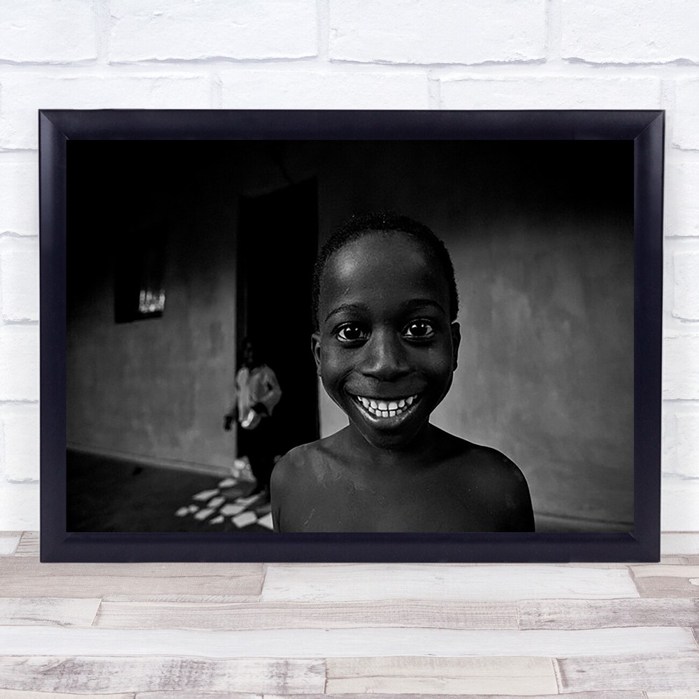 Sorriso Smile Happy Glad Joy Teeth Boy Kid Child Wall Art Print