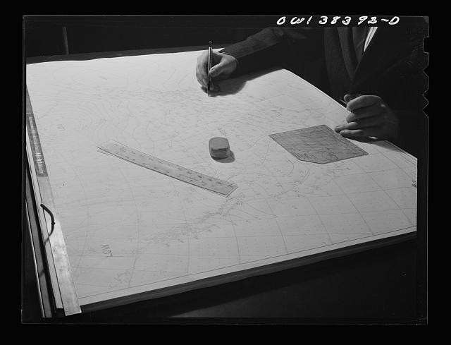 Photo:Washington DC 1943 U.S. Weather Bureau National Airport Forecaster