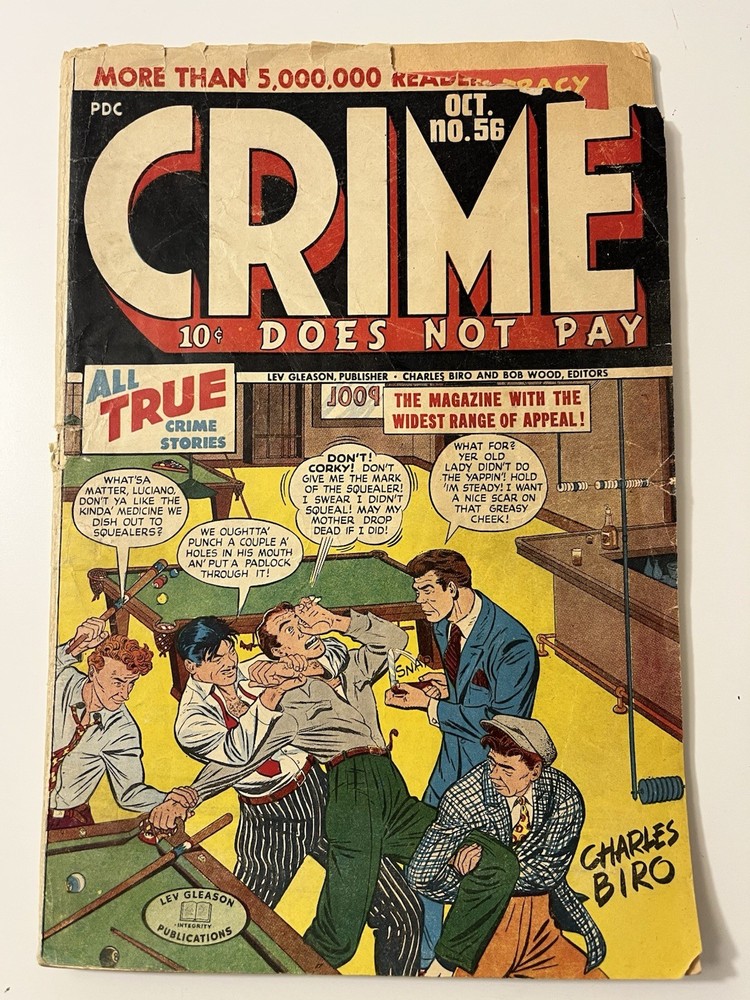 Vintage 1947 Crime Does Not Pay Comic Book #56 Lev Gleason Publications
