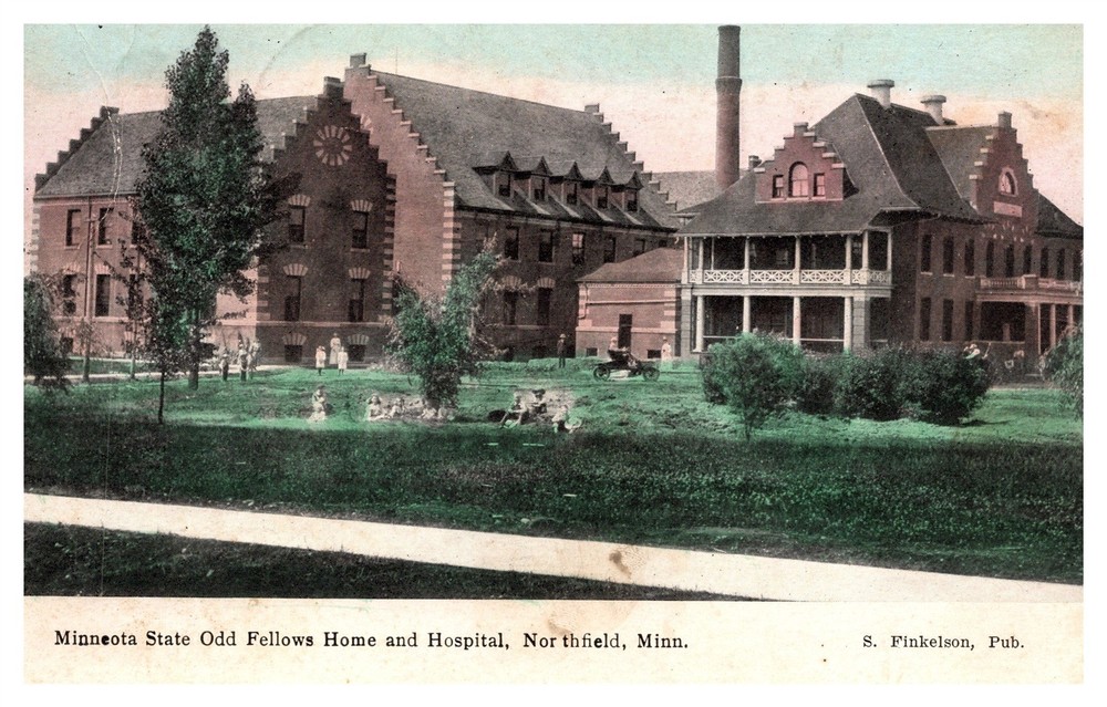 Minnesota State Odd Fellows Home Hospital Northfield MN C1910s Postcard AH3
