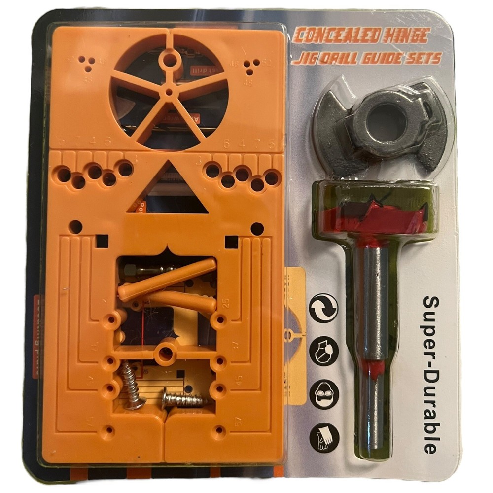 Super-Durable Concealed Hinge Jig Drill Guide Set New And Fast Shipping