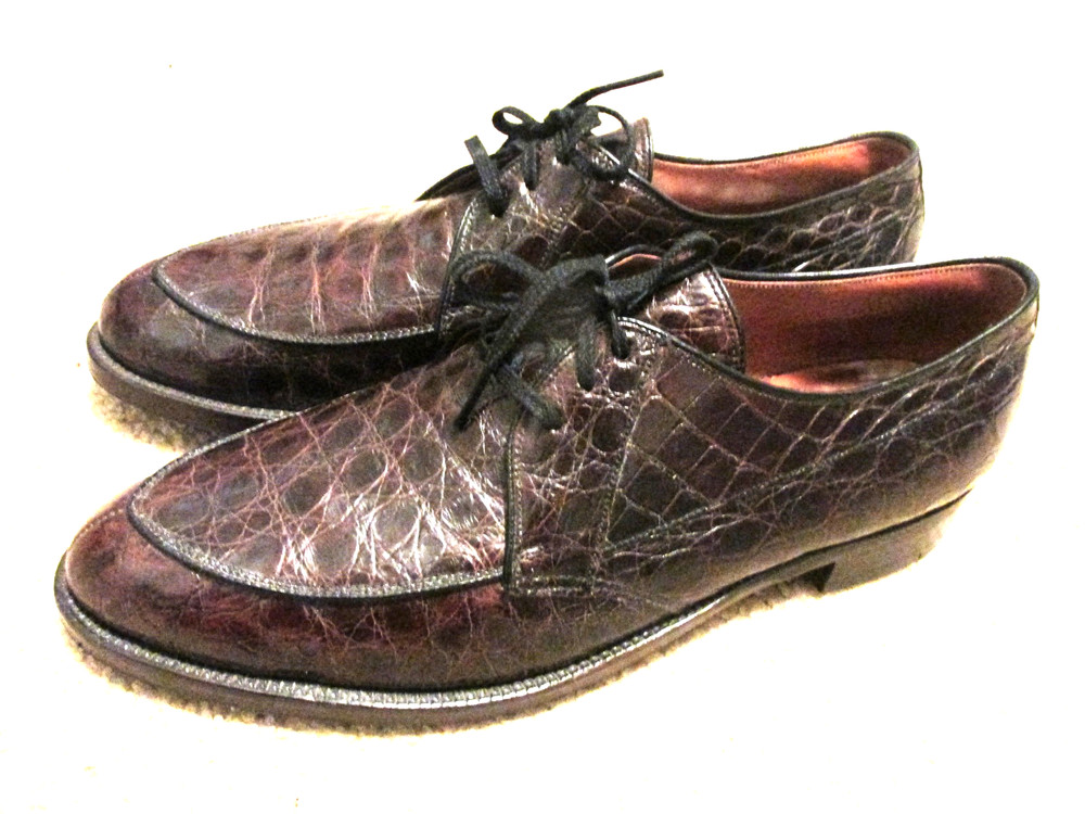 Men's French Schriner Heritage Brown Genuine Alligator Shoes  Sz. 11 AA/B
