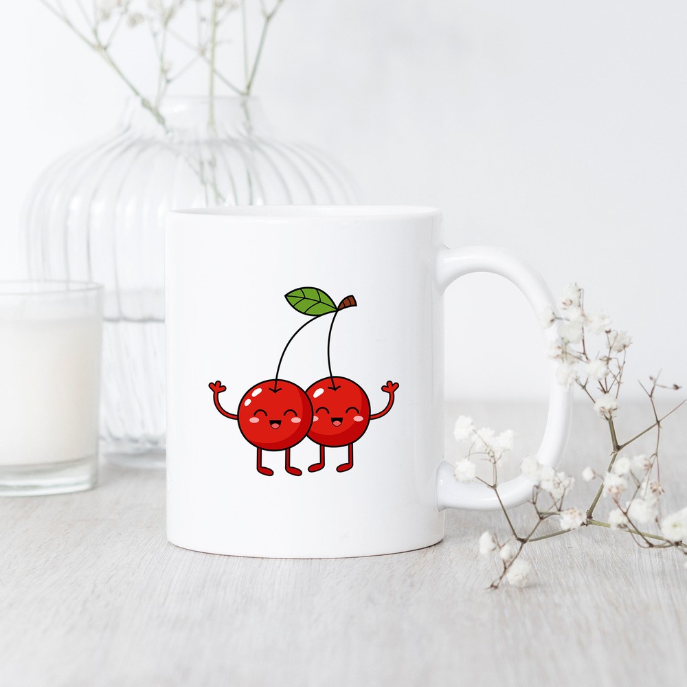 Cherry Coffee Mug Cute Cherry Design Gift for Tea Lovers