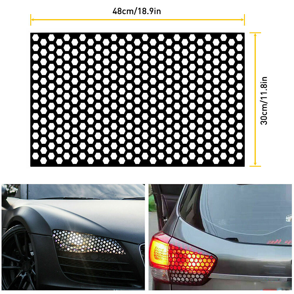 Tail-lamp Honeycomb Sticker for Audi A3 A4 A5 A6 Black Car Rear Tail Light Cover