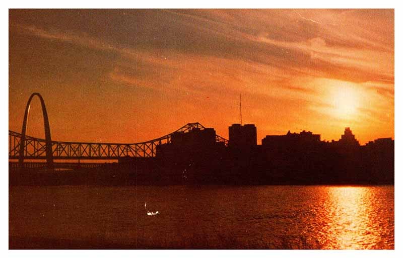 Postcard BRIDGE SCENE East St Louis Illinois IL m/09 AR5133