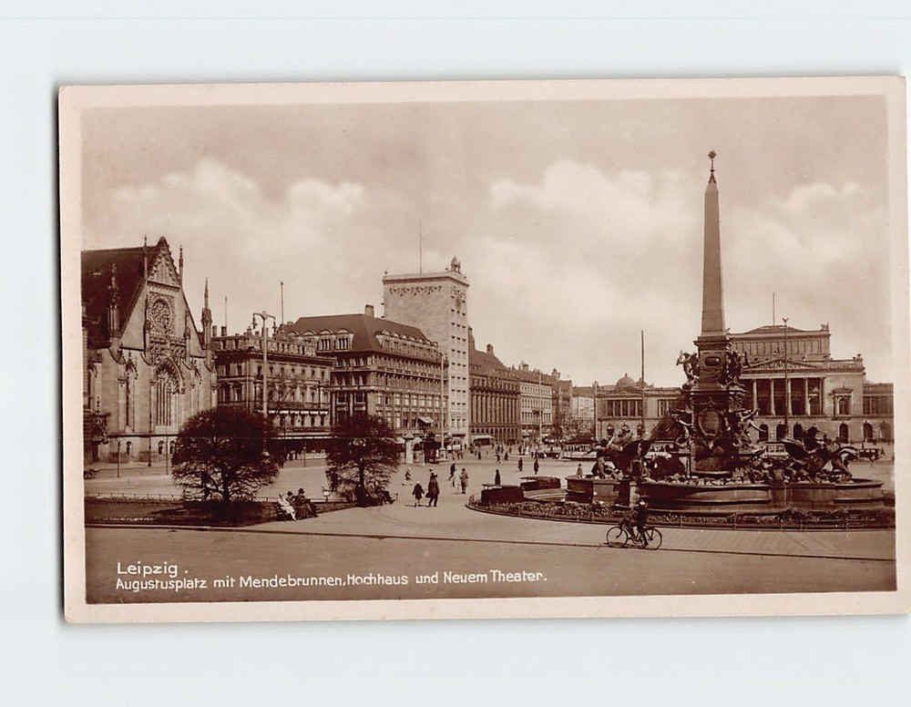 Postcard Augustusplatz Leipzig Germany