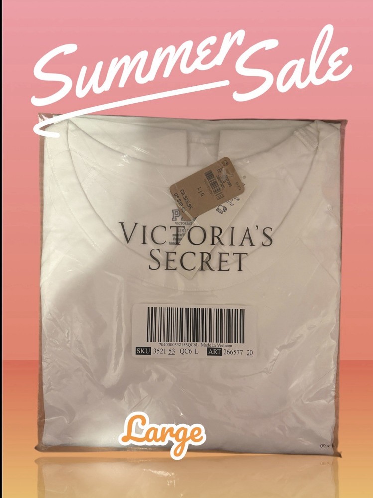Victoria's Secret Pink White Crop Top