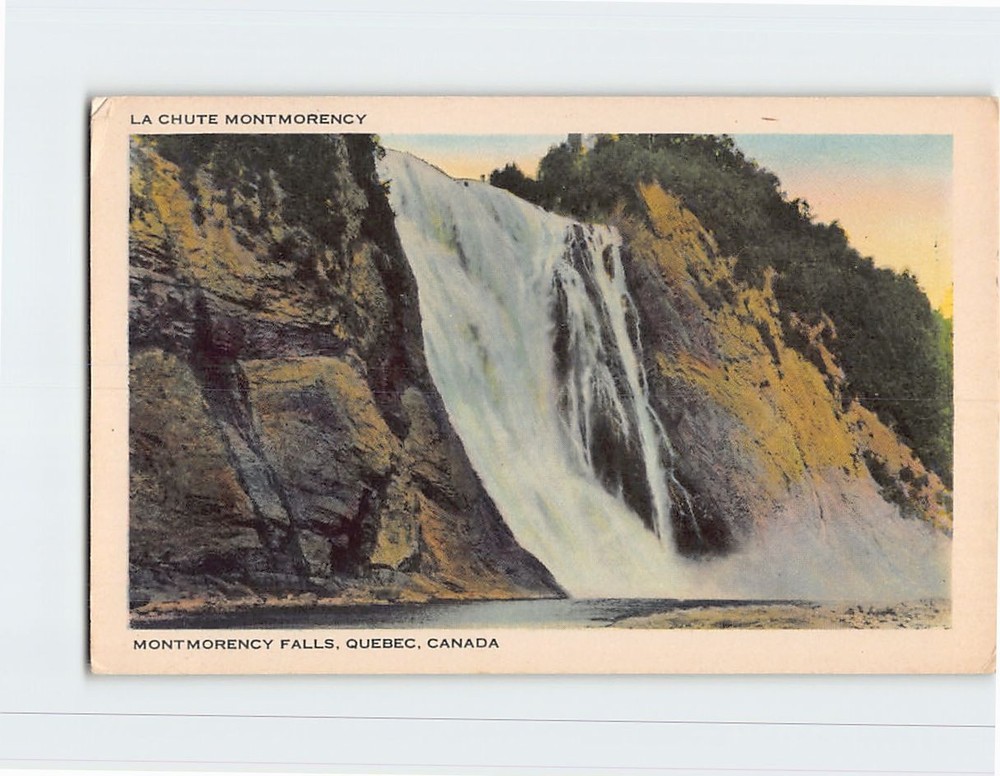 Postcard Montmorency Falls Quebec Canada