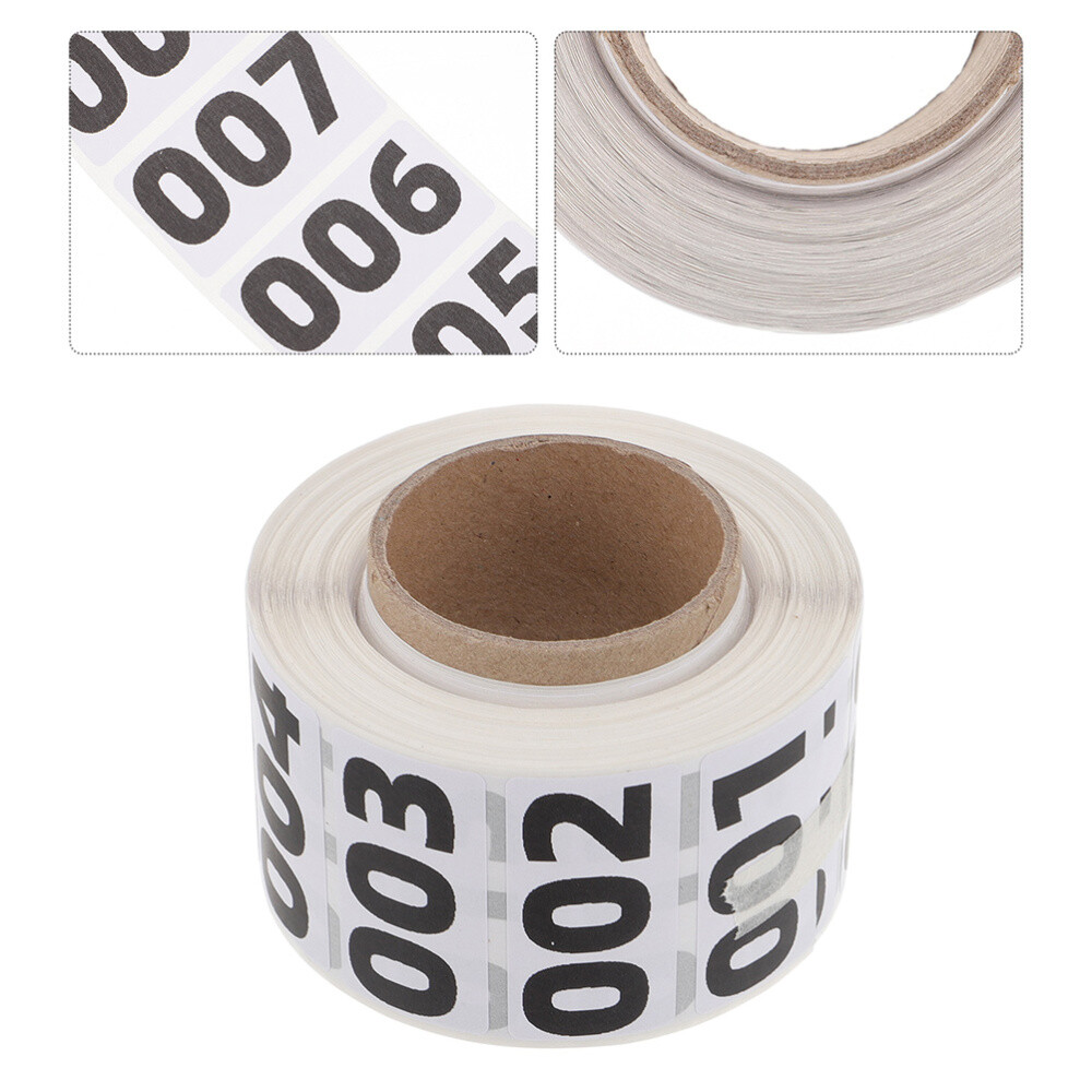Self-adhesive vinyl number stickers for inventory in consecutive order