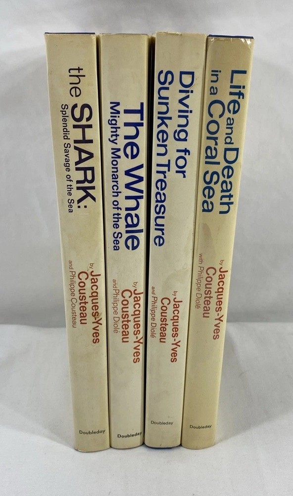 The Undersea Discoveries of Jacques-Yves Cousteau - HCDJ - 4 volume lot