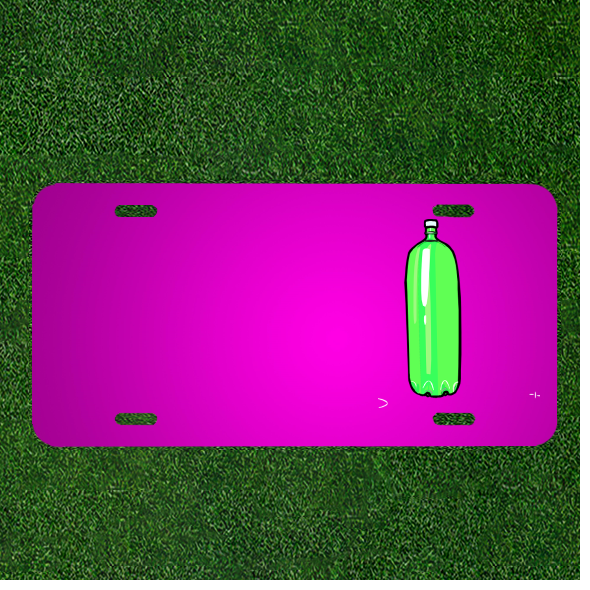 Custom Personalized Plastic Bottle with Name and License Plate Design  