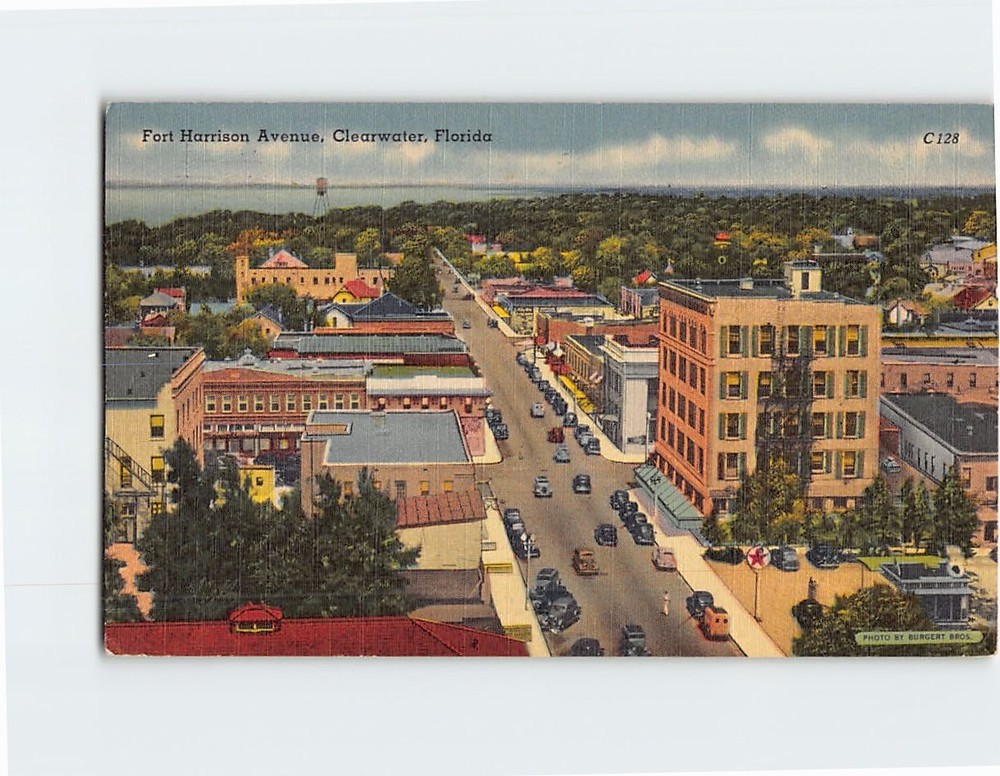 Postcard Fort Harrison Avenue Clearwater Florida USA