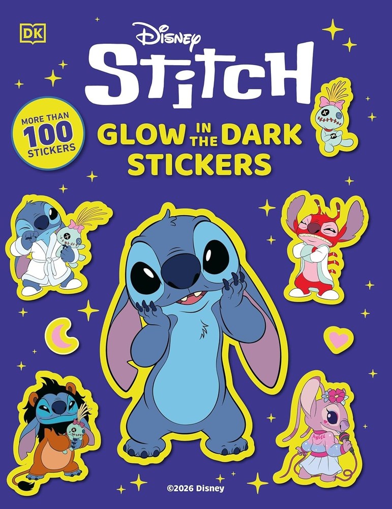 Disney Stitch Glow in the Dark Ultimate Sticker Book Paperback by DK
