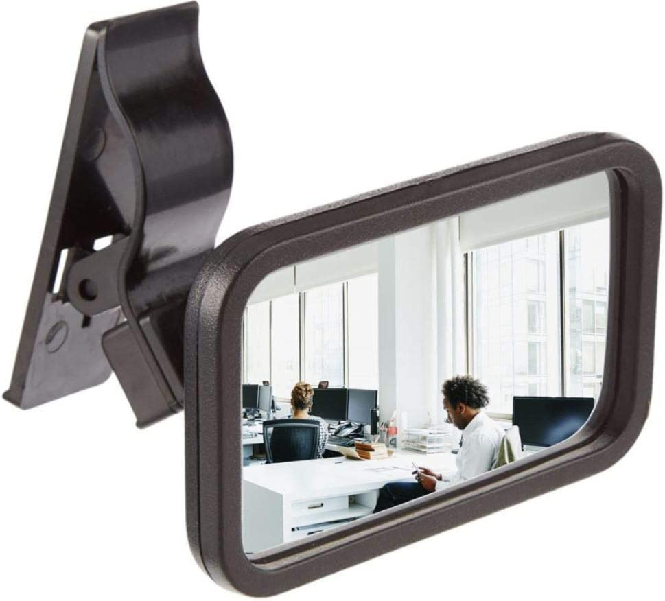 Clip-On Rear View Mirror for PC Monitors or Anywhere by Modtek (1 Pack)