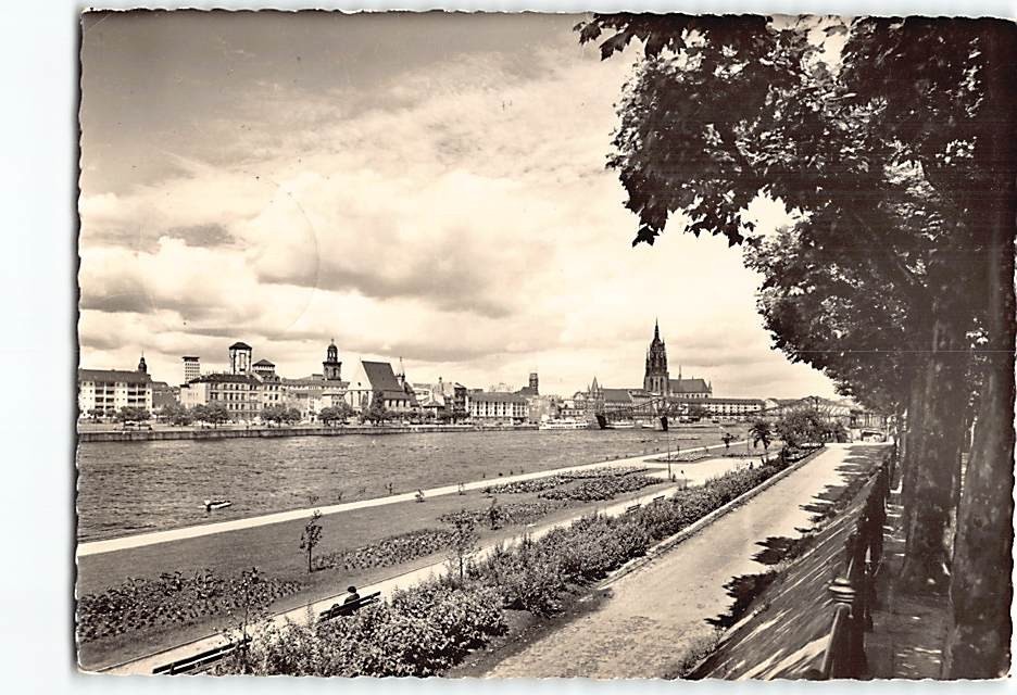 Postcard Panoramic View Frankfurt am Main Germany