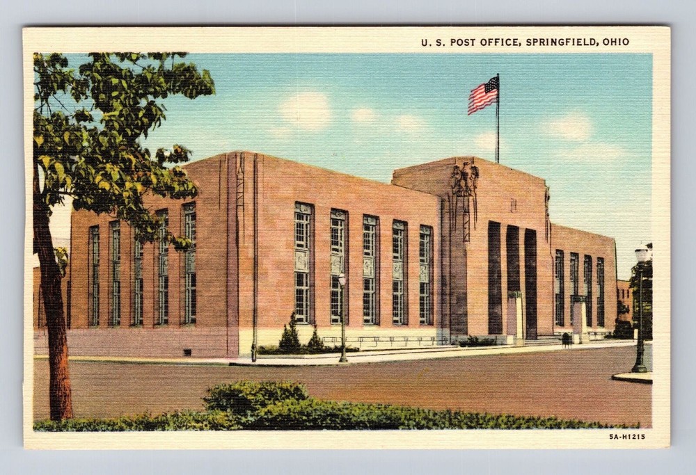 Springfield OH-Ohio, United States Post Office, Antique, Vintage Postcard