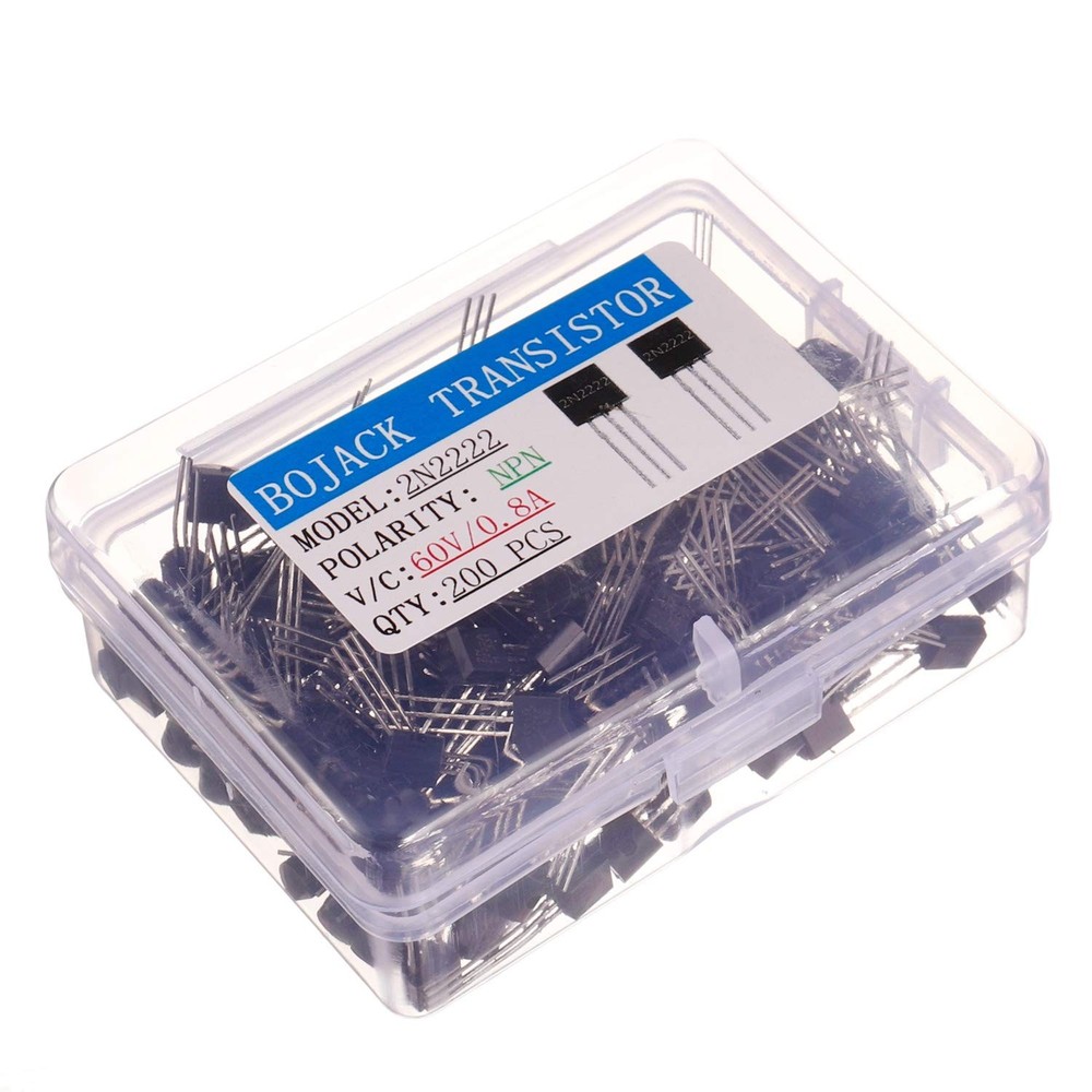 BOJACK 2N2222 NPN 60V 0.8A 0.5W 250MHZ Power General Purpose 200 Piece