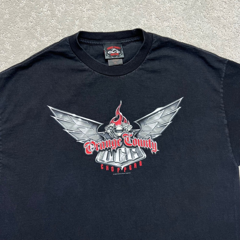VINTAGE 2003 Orange County Choppers T-Shirt XL Black Biker OCC Biker Grunge Y2k
