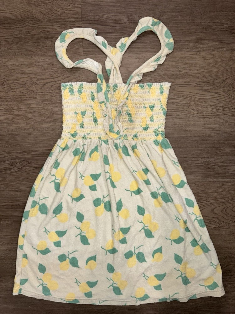 RARE Vintage Y2K Juicy Couture Lemon Mini Summer Dress Top-Size Medium