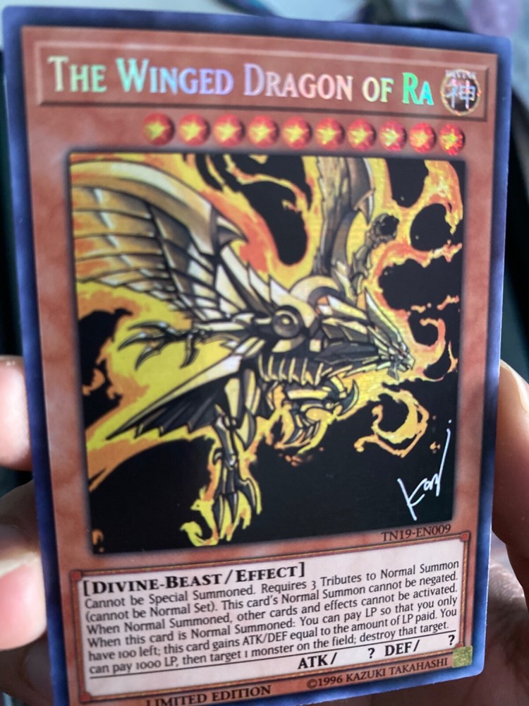 Yugioh Winged Dragon Of Ra TN19-EN009 Prismatic Secret Rare Promo NM