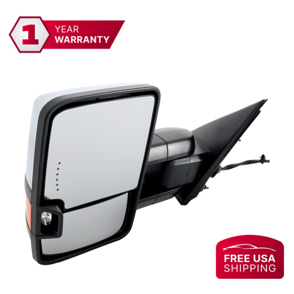 Towing Mirror Chrome Driver Side For 15-19 Chevrolet Silverado 1500 2500 HD
