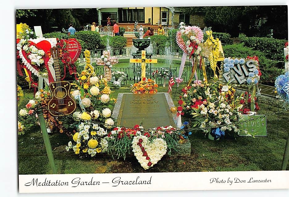 Postcard Meditation Garden Graceland Memphis Tennessee USA