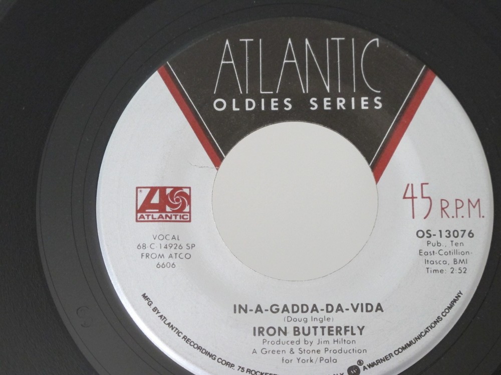 45 Record - Iron Butterfly- In A Gadda Da Vida