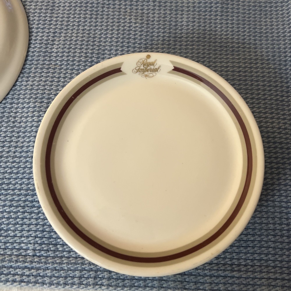Royal Doulton Set Of 5 Plates 6” Regal Imperial Logo In Gold Made In England