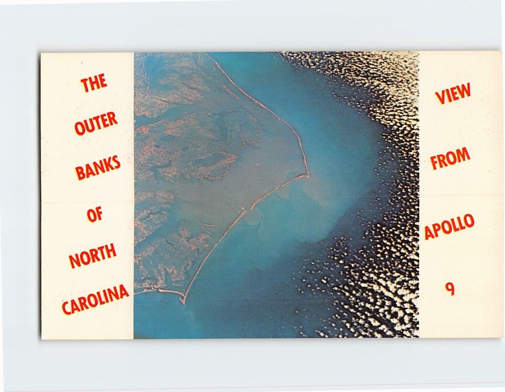 Postcard View From Apollo 9 The Outer Banks Of North Carolina USA