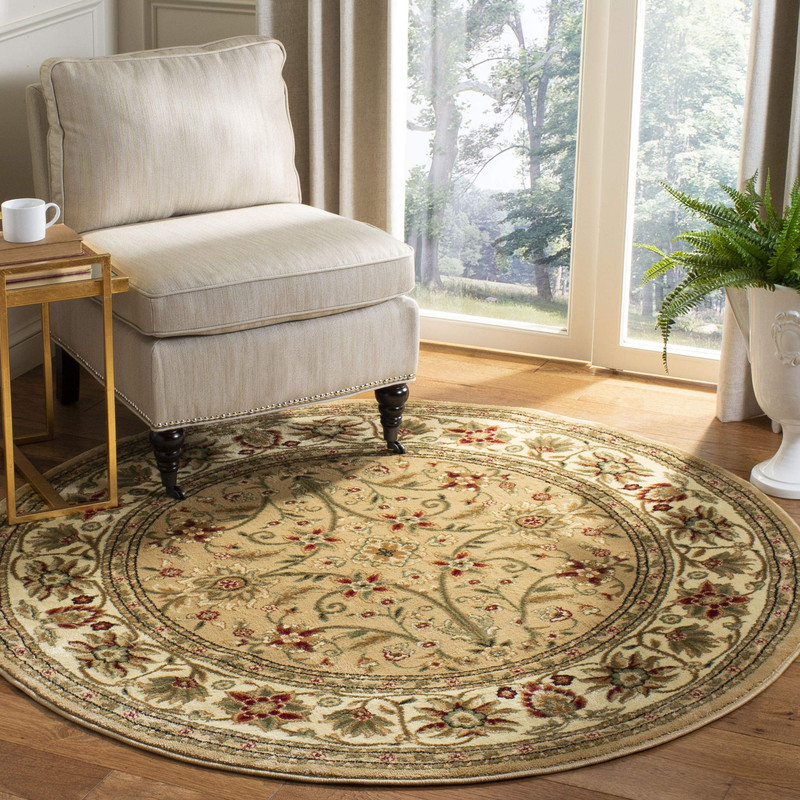 Safavieh Lyndhurst Collection Area Rug - 33 Round Beige Ivory Traditional