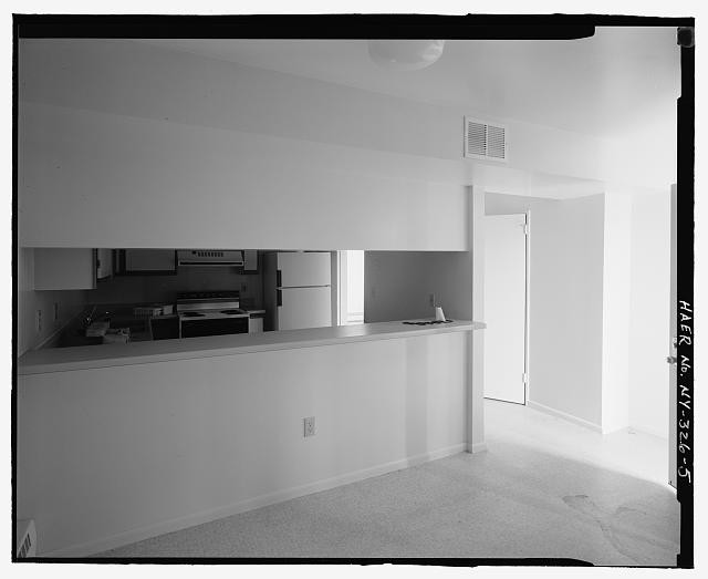INTERIOR OF FIRST FLOOR DINING ROOM IN UNIT A. view TO SOUTHEAST. - Plattsburgh